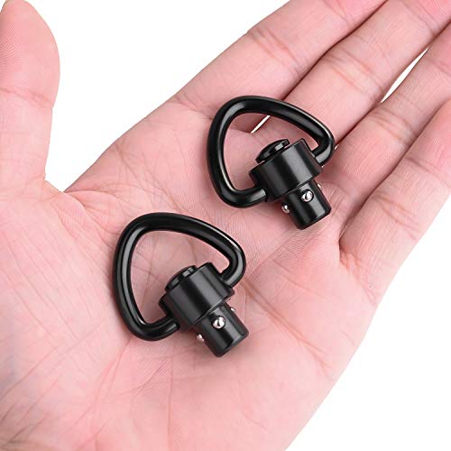 TRIROCK 2-Pack 1.0'' Push Button Quick Release Detachable Sling Swivel With Bottom Cover