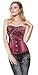 Charmian Women's Steampunk Retro Brocade Victorian Stripe Boned Bustier Corset