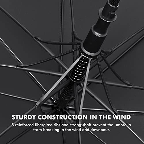 NINEMAX Large Windproof Umbrella, Large XL/XXL Golf Umbrella, Extra Large Strong Windproof Umbrella for Women Men