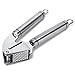 Bonim Grillers Garlic Press and Peeler Set. Stainless Steel Mincer and Silicone Tube Roller