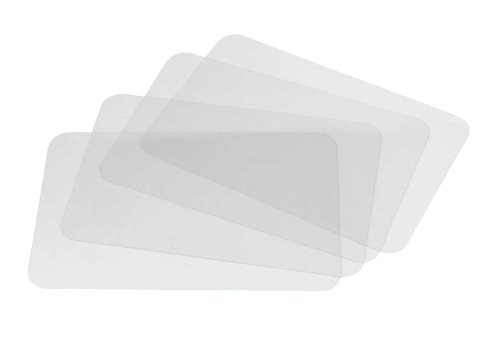Clear Placemat,4 Pcs Transparent Plastic Table Mats Washable Coasters for Kitchen Dining Table and Fridge Liners(43 * 28 cm)