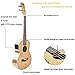 Caramel CB103 30 Inch High Gloss Zebra Wood Baritone LCD Color Display Electric Ukulele With Truss Rod