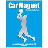 Basketball Player Men's Car Magnet Chrome
