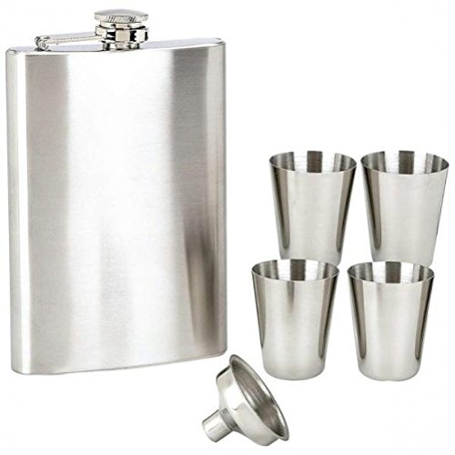 Maxam 6-piece Stainless Steel Flask Set, Low-Cost, High - Quality Addition to any Home Bar