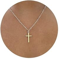 Very Tiny Gold Cross Necklace 