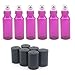 Mavogel 5ml Glass Roll on Bottles-Set of 6 with with Metal Ball for Essential Oil,Aromatherapy,Perfumes and Lip Balms,Purple