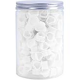 200Pcs Soft Silicone Ink Caps, Heart Ink Caps with Base Silicone Disposable Tattoo Pigment Cup for Tattooing Supplies (White)