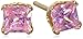 Disney 14k Gold Pink Cubic Zirconia Stud Earrings