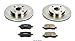 POWERSTOP KOE1152 Autospecialty Front Replacement Brake Kit-OE Brake Rotors & Ceramic Brake Pads For Chevrolet Prizm 1998-2002, Toyota Corolla 1998-2002 [Model Specific]