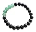 Mana Vibes Lava Rock and Matte Green Aventurine Essential Oil Diffuser Bracelet, Unisex Essential Oil Jewelry, 8mm Beads