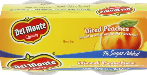 DEL MONTE, DICED PEACHES, 3.75 OZ, 4 CT