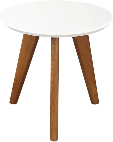 Amazon オフィス家具 簡単 のための木製のコーヒーサイドテーブルモダンリビングルームエンドテーブルソファ小さな丸いサイドテーブルは 50 50 50 5センチメートル 3色のアセンブル Color A サイドテーブル オンライン通販