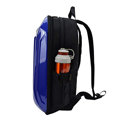 ArtST Motorcycle Bike Hard Shell Backpack Fits for 15.6" Laptop and Notebook - Perfect for Riding Travelling Camping Cycling Storage Bag (blue) - Thumbnail 2