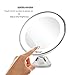 Lighted Vanity Makeup Mirror, BEQOOL 10X Magnification Travel Cosmetic Mirror Touch Activated Dimmable LED Suction Bathroom Mirror Daylight Color Illuminated 360 Degrees Rotation (adjustable)