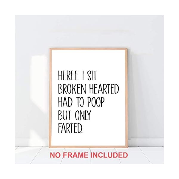 Here I Sit Broken Hearted Had To Poop But Only Farted Print - Unframed ...
