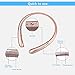 Bluetooth Headphones DolTech Retractable Earbuds Neckband Wireless Headset Sport Sweatproof Earphones with Mic(Rosegold)