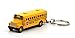 KiNSFUN Classic Mini School Bus 2.5 Inches Die Cast Metal Model Key Chain Box of 12