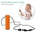 3 Pack Sensory Chewing Necklace for ADHD, Teething, Autism, Biting, Oral Motor Chewy Stick/Tube Toy Jewelry for Boys, Girls, Adults, Toddlers(Blue, Green, Orange) by Accmor