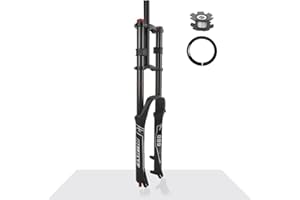 RUJIXU 26 27.5 29 Inch MTB Bike Suspension Fork Travel 135mm Downhill Fork Rebound Adjust Double Shoulder DH Air Straight 1-1/8 Ultralight Bicycle Shock Absorber Delivery from USA