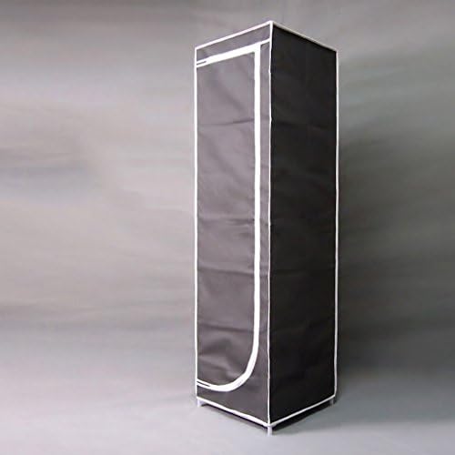 MMM& Simple Small Dormitory Cloths Wardrobe Folding Cloth Steel Frame Reinforced Thicker Storage Wardrobes (Color : Gray)