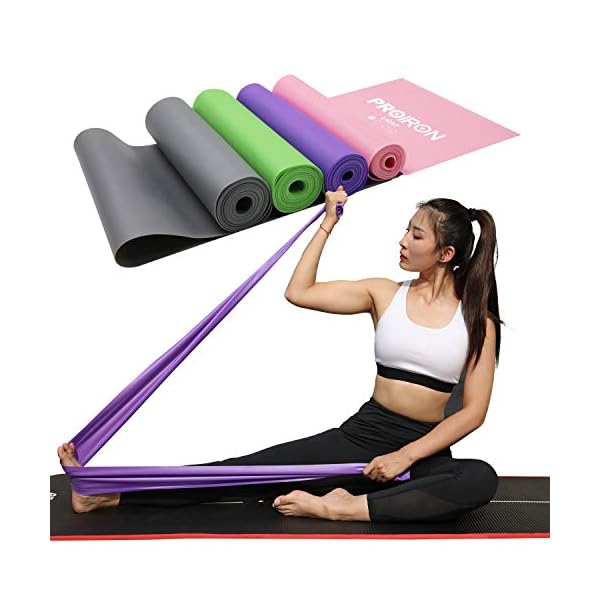 PROIRON-Resistance-Band-Stretch-Bands-Exercise-Bands-for-Yoga-Ballet-Pilates-Workout-Exercise PROIRON Latex-Free Resistance Bands, Exercise Bands for Strength Training, Yoga, Pilates, Stretching, Home Gym Workout…
