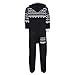 Haseil Men's Onesie Pajamas Non Footed With Hood Front Zipper One Piece Jumpsuit