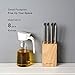 KITCHENDAO 5.5“ Steak Knife Block Holder without Knives with 8 Slots - Wooden Steak Knife Storage Block only - Space Saver-Compact Design Steak Knives Organizer