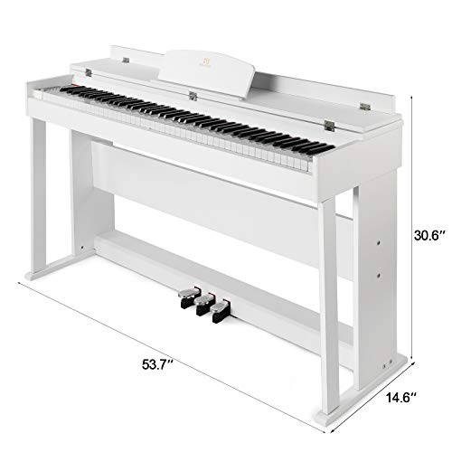 MUSTAR 88Key Weighted Digital Piano, Beginner Keyboard, Triple Pedals