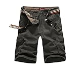 Newcosplay Mens Twill Multi Pocket Cartoon Cargo Shorts K001
