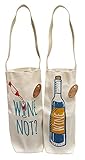 Earthwise Wine Bag Cotton Canvas Reusable Gift Tote Made in the USA (4 pack)