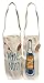 Earthwise Cotton Canvas Reusable Wine Gift Bag Tote Made in the USA (4 pack)