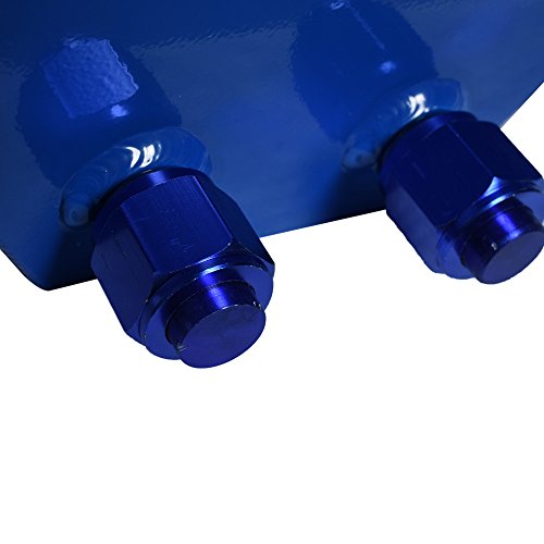 5-Gallon Universal Fuel Cell Gas Tank Aluminum Polished Racing Street Drift Strip Fuel Cell Tank with Level Sender Blue