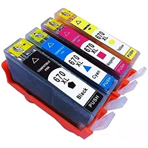 na Cartucho DE Tinta A Color GENERICO Compatible 670, 670XL, Negro,  Amarillo, Magenta o Cian (Cian) : Amazon.com.mx: Oficina y papelería