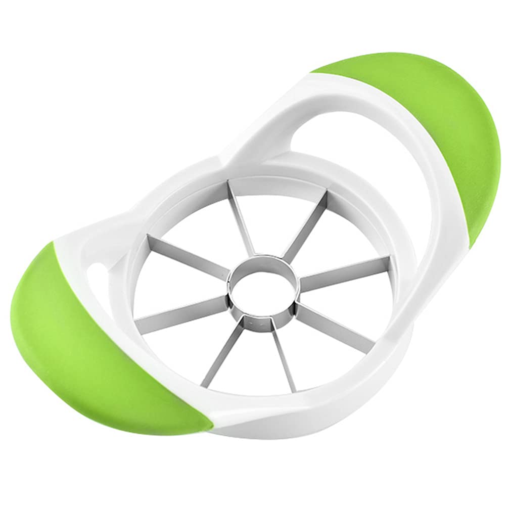 ANSIEDIO Apple Slicer Corer Fruit Cutter, Stainless Steel Slicer for Apples, Pears, Fruits, Ergonomic Handle, Easy Grip, Sharp Blade (8 Slices,Green)