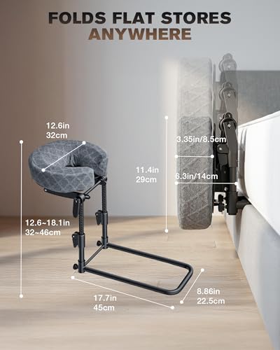 Massage Headrest for Bed, Massage Face Cradle for Bed, Adjustable 18" Height Bed Massage Head Holder, for Home Salon Spa Massage Table, Comfortable Face Down Pillow After Eye Surgery