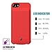 [ UPGRADED ] iPhone 8 Plus/ 7 Plus Battery Case ,MAXBEAR 7000mAh Portable Ultra Slim External Battery Charging Case Support Headphones Battery Pack for iPhone 8 Plus, iPhone 7 Plus (5.5 inch) (Red)