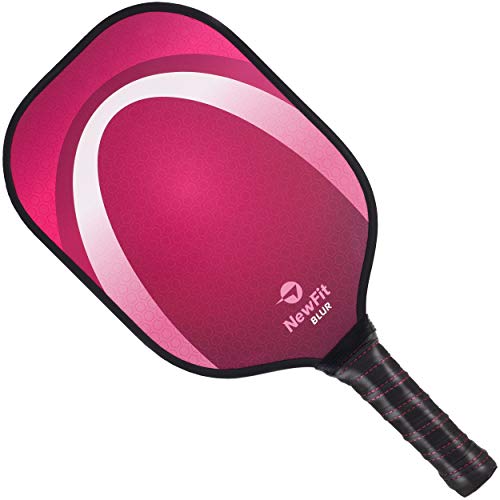 NewFit Blur Pickleball Paddle | USAPA Approved | Graphite Face & Polymer Core for a Quiet and Light Racket (Pink Single)