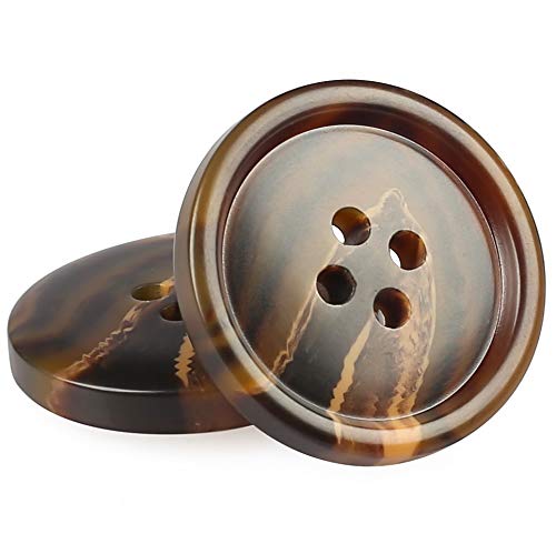 Resin Button 4 Holes Suit Buttons Classic Basic Buttons Assorted Sizes Pack of 10