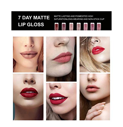 Lip Gloss Set by Rejawece - Waterproof Long Lasting Matte Lip Gloss Liquid Lipstick Set Beauty Makeup Cosmetics Lip Stick Lip Glosses Set of 7 Colors - Thumbnail 4