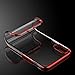 Cafele soft TPU case for iPhone X cases ultra thin transparent plating shining case for iPhone X Mixed silicon cover (Red)