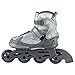 No Fear Womens Ladies Fitness Inline Skates Roller Blades Four Wheel Sports Grey/Teal UK 5 (38)