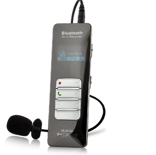 8GB Built-in Memory & Bluetooth Based Voice and Call Recorder for Mobile Phones with Micro SD Card Extension