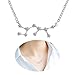 Horoscope Necklace Zodiac Pendant Constellation Charm Astrology Choker Collarbone Crystal Chain Jewelry Sagittarius