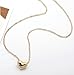 Rigant Simple Small Smooth Heart Pendant Necklace Fashion Jewelry for Women (Gold)