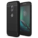Moto G4 Play Case,Moto G Play 4th Generation Case,[Not fit Moto G4],AnoKe Slim Carbon Fiber Scratch Resistant Shock Absorption Soft TPU Drawing Anti-fingerprint Phone case For MOTO G4 Play HWLS Black