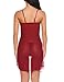 Avidlove Women Lingerie Nighty Lace Babydoll Dress Chemise Nightgown Wine Red Large
