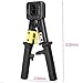 Crimp Stripper Tool,EletecPro Multifunction Wire Stripper Plier ratcheting RJ45 RJ11 RJ12 Crimp tool Crimping Stripping Cutting Pliers