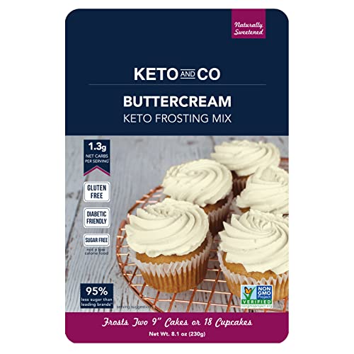 Buttercream Keto Frosting Mix by Keto and Co Just 0.5g Net Carbs Per Serving Gluten Free