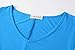 LARACE Plus Size Tunic Tops for Women Asymmetrical 3/4 Sleeve Shirts V Neck Flowy Blouse for Leggings, Deepskyblue 2X