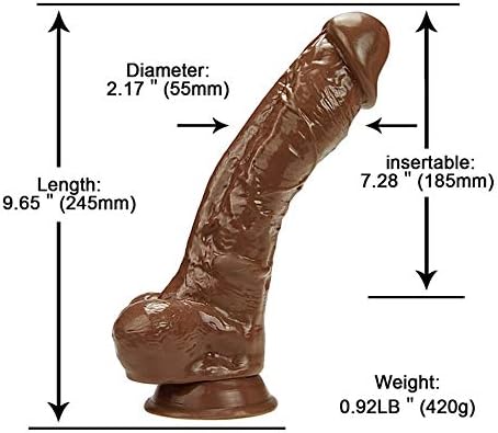 DPYF 9.65" Ma-ss-AGER with High Quality Material,Discreet Fast Shipping, (Color : Brown)